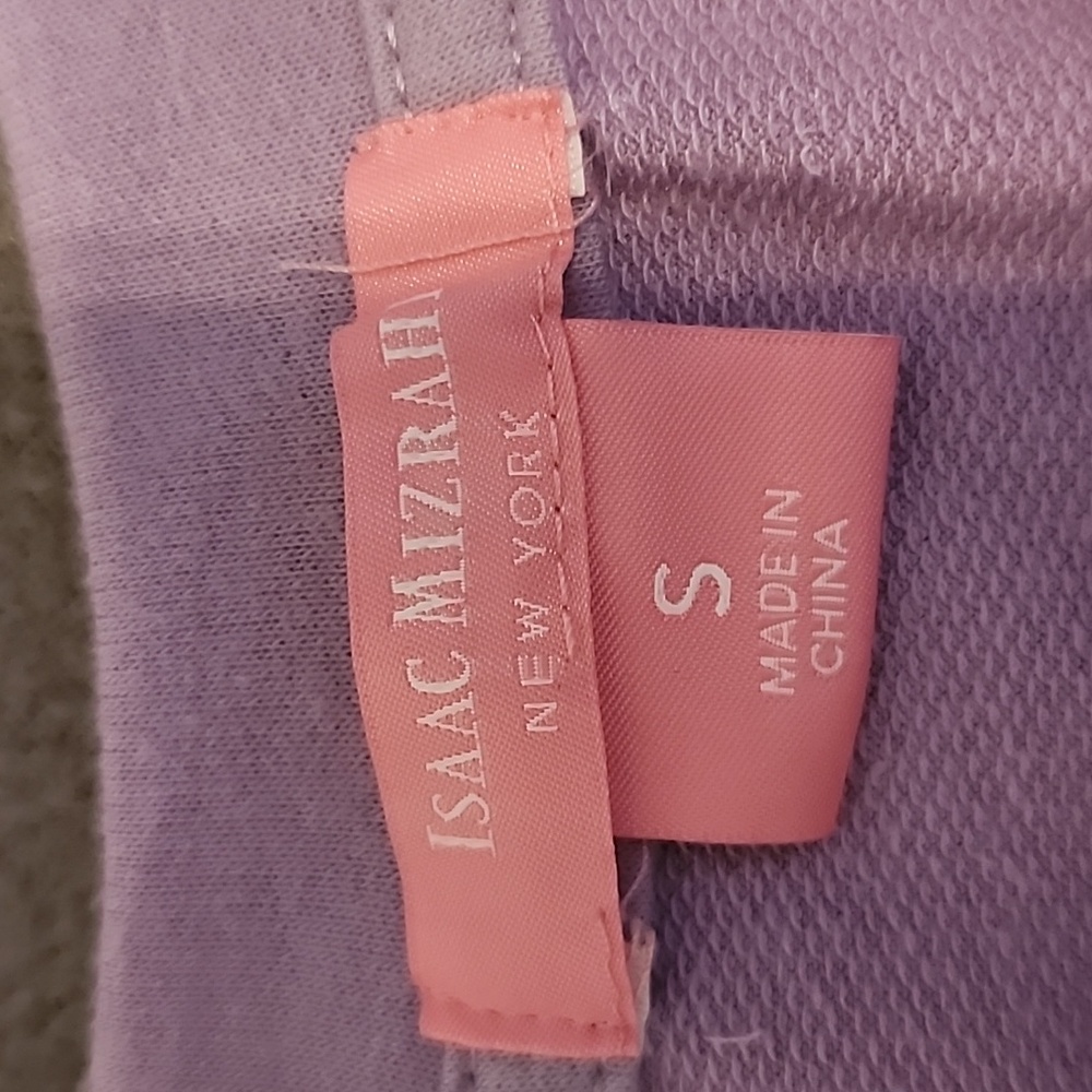 Isaac Mizrahi Lavender "Fabulous" Crewneck Sweatshirt - Picture 7 of 10